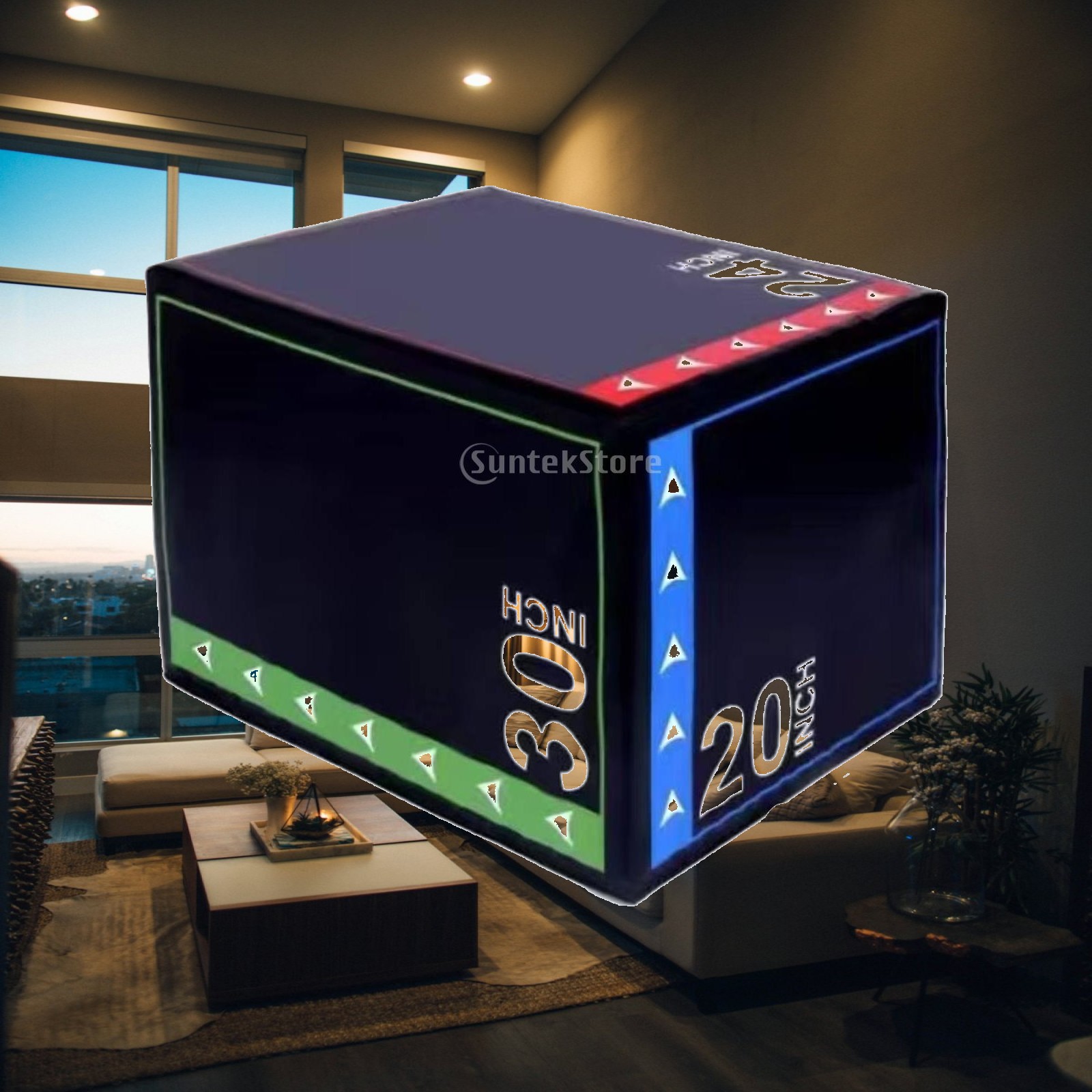 Plyo Jump Box - Miękka piankowa skrzynka plyometriczna amortyzująca wstrząsy,