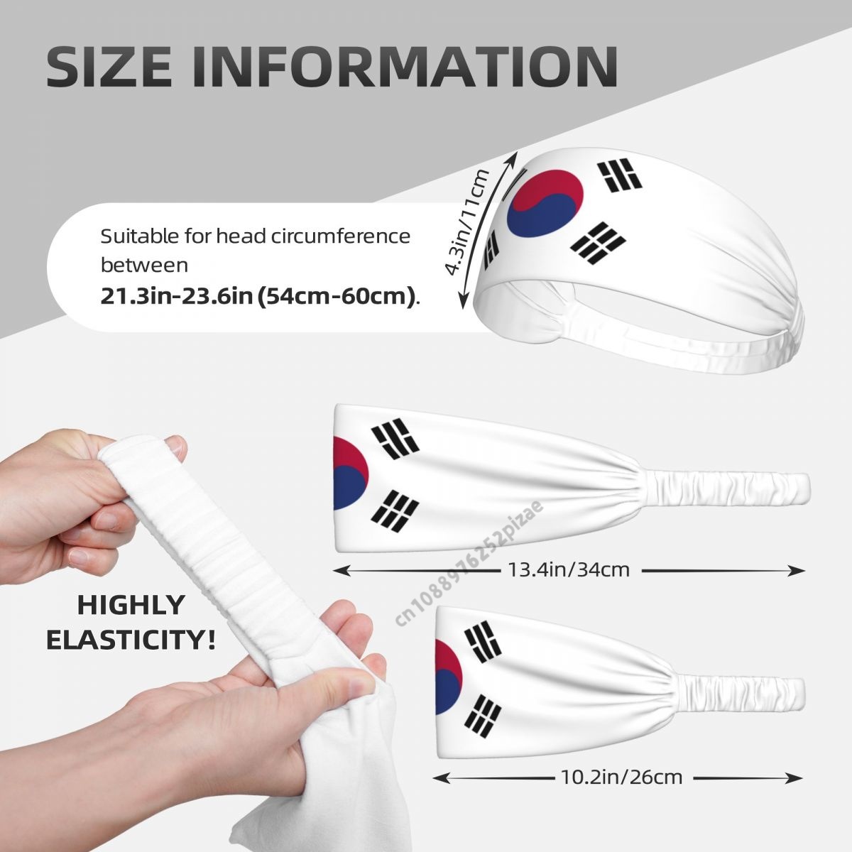 Opaski do włosów z flagą Korei – Yoga Fitness Band recenzja i cena